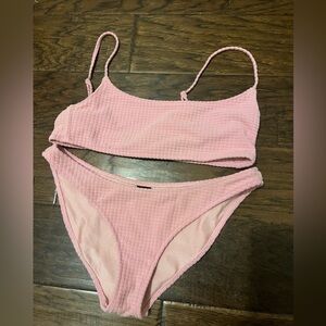 Pink triangl swim suit
